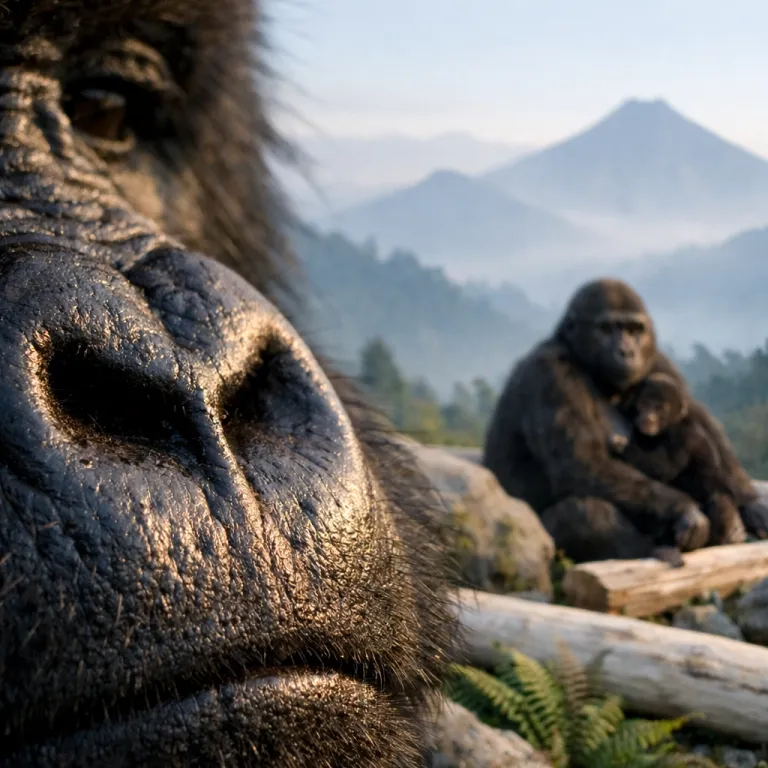 How a mountain gorilla nose becomes a passport to survival in the wild